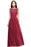 Elegant Scoop Neck Sleeveless A-Line Chiffon Evening Dress Floral lace Long Formal Dress - Burgundy / US 2 - Prom Dresses