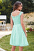 Elegant Scoop Neck Tulle Lace Short Homecoming Dress Sleeveless Appliques Mini Party Dress - Prom Dresses