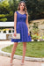 Elegant Scoop Neck Tulle Lace Short Homecoming Dress Sleeveless Appliques Mini Party Dress - Prom Dresses