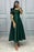 Elegant Square A-Line Prom Dress with Short Sleeves