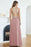 Elegant V-Neck Chiffon Long Evening Dress Sleeveless Gold Appliques Aline Special Occasion Dress - Prom Dresses