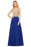 Elegant V-Neck Chiffon Long Evening Dress Sleeveless Gold Appliques Aline Special Occasion Dress - Prom Dresses