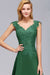 Bridelily Elegant V-Neck Dark Green Lace Bridesmaid Dresses with Front-Slit