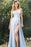 Elegant V-Neck Spaghetti-Straps Mermaid Prom Dress with Split