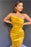 Elegant Yellow Strapless Sleeveless Mermaid Prom Dress with Split On Sale