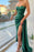 Emerald Green Sweetheart Long Mermaid Prom Dress With Slit