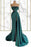 Emerald One Shoulder Mermaid Prom Dress with Rhinestone and Split