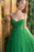 Emerald Spaghetti-Straps Short Prom Dress with Strapless