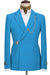 Iewis Fancy Blue Notched Lapel Prom Suits For Men