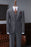 Carlson Fancy Dark Gray Plaid Notched Lapel Three Pieces Business Suits