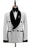 Stewart Fancy White Sequins Double Breasted Wedding Suits With Black Velvet Lapel