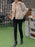 Faux Fur Coats For Women Long Sleeves Casual Turndown Collar Apricot Winter Coat