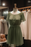 For Sale Dark Green Jewel Short Chiffon Sleeve Bridesmaid Dress