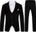 Humphrey Formal Black Peaked Lapel Men Suits For Business