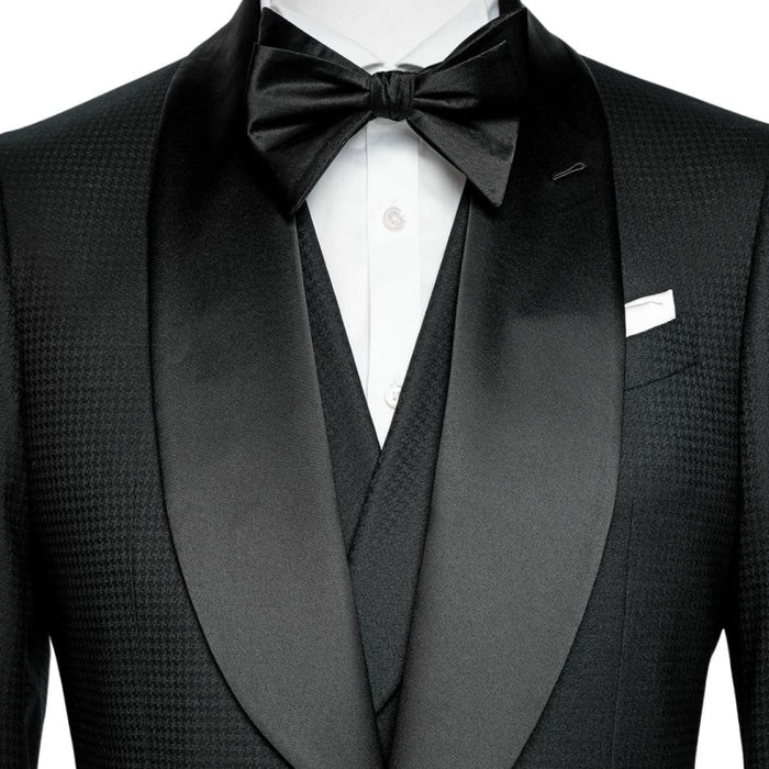 Aries Formal Black Shawl Lapel Three Pieces Wedding Suits