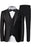 Booth Formal Black Three Pieces Peaked Laple Business Suits For Men