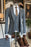 Berton Formal Gray Peaked Lapel Three Pieces Business Suits