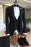 Antoine Gentle Black Shawl Lapel Three Pieces Wedding Suits