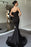 Glamorous Black Mermaid Prom Gown with Spaghetti Straps