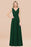 Bridelily Glamorous Chiffon V-Neck Sleeveless Burgundy Bridesmaid Dress with Draped Back