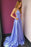 Glamorous Evening Gown with Delicate Spaghetti Straps and Daring Leg Slit