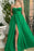 Glamorous Green Sleeveless Sweetheart Tulle Prom Dress with Split