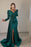 Glamorous Mermaid Prom Dress with Ruffle Sleeves and Sparkling Beadings