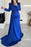 Glamorous Mermaid Prom Dress with Ruffle Sleeves and Sparkling Beadings