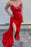 Glamorous Mermaid Sequin Gown with Sweetheart Neckline and Dramatic Ruffle Detail