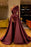 Glamorous One Shoulder Prom Gown with Flowy Overskirt and Long Sleeves