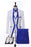 Rhodes Glamorous White Jacquard Three Pieces Wedding Suits With Royal Blue Lapel