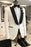 Davis Glamorous White Peaked Lapel Two Pieces Prom Suits