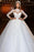 Glitter Appliques Lace Beaded Long Sleeves A-Line Floor-Length Wedding Dress