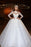 Glitter Appliques Lace Beaded Long Sleeves A-Line Floor-Length Wedding Dress