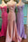 Glitter Diamonds Sweetheart Lace up Split Front Mermaid Prom Dresses