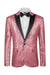 Elliot Fancy Pink Sequins Peaked Lapel Prom Suits For Men