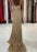 Gold Sequins Mermaid Prom Dress with Slit