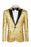 Evan Fancy Champagne Peaked Lapel Sequins Men Suits For Prom