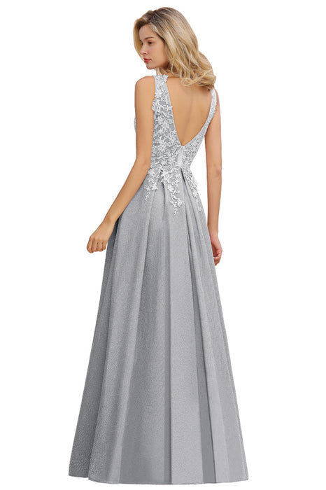 Gorgeous Aline Evening Dress Sleeveless Lace Appliques Bridesmaid Dress - Prom Dresses