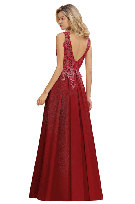 Gorgeous Aline Evening Dress Sleeveless Lace Appliques Bridesmaid Dress - Prom Dresses