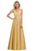 Gorgeous Aline Evening Dress Sleeveless Lace Appliques Bridesmaid Dress - Gold / US 2 - Prom Dresses