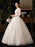 Gorgeous High Collar 3/4 Sleeve Lace-Up Ball Gown Wedding Dresses - wedding dresses