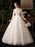 Gorgeous High Collar 3/4 Sleeve Lace-Up Ball Gown Wedding Dresses - wedding dresses