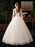 Gorgeous High Collar 3/4 Sleeve Lace-Up Ball Gown Wedding Dresses - wedding dresses