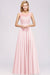 Bridelily Gorgeous Lace Jewel Affordable Pink Bridesmaid Dress with Beadings