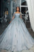 Gorgeous Satin A-Line Wedding Dresses Long Sleeves Square Neck Tulle Appliques Bridal Dress - Wedding Dresses