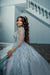 Gorgeous Satin A-Line Wedding Dresses Long Sleeves Square Neck Tulle Appliques Bridal Dress - Wedding Dresses
