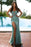 Gorgeous Sleeveless Sequins Mermaid Prom Dress with High Slit