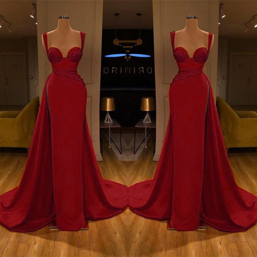 Gorgeous Sweetheart Sleeveless Long Slit Mermaid Prom Dress