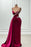 Gorgeous V-Neck Strapless Sleeveless Side Hollow Column Ruched Satin Evening Dress